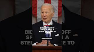 Biden kicks off speech with a stern message to Putin