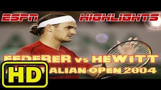SUPER Federer v Hewitt ● 4R Australian Open 2004 ESPN 60fps Highlights ###106