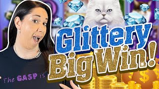 MY FIRST EVER - MAX BET - KITTY GLITTER BIG WIN BONUS !!