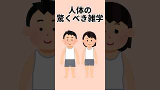 【雑学】人体の驚くべき雑学 #雑学 #知識 #トリビア #人体