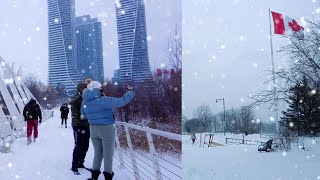 🔴 [4K] 🇨🇦 Toronto SNOWSTORM walk: HUMBER BAY PARK TRAIL, magical winter BLIZZARD - January 17, 2022