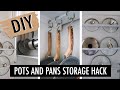 AFFORDABLE DIY SMALL KITCHEN STORAGE HACK || Perfect Pots & Pans Small Kitchen Storage