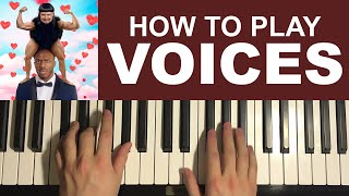 KSI ft. Oliver Tree - Voices (Piano Tutorial Lesson)
