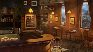 Vintage Coffee Shop Ambience - Smooth Piano Jazz Music w/ Rain for Studying, Work & Relaxation