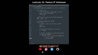 Leetcode 93. Restore IP Addresses in Python | Python Leetcode | Python Coding Tutorial | Python ASMR