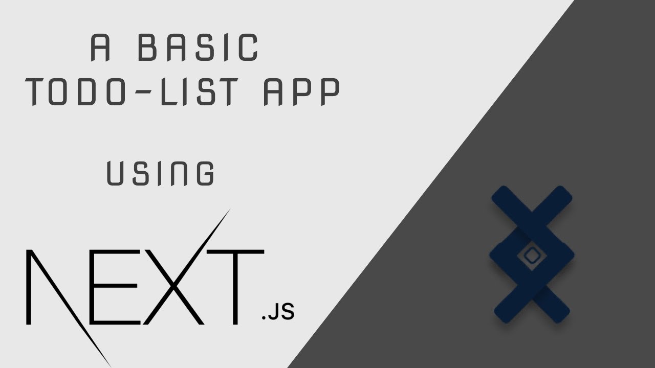 A Basic TODO-List App | Next JS - YouTube
