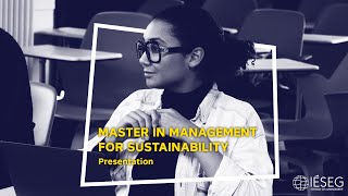 Master in Management for Sustainability | Presentation