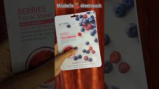 MIRABELLE Berries Facial sheet mask review #mirabelle #koreanskincare #sheetmask #review #viral