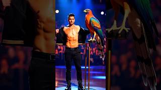 Unbelievable!😱Have You Seen This Man Transform into a Falcon Hybrid on AGT? 🦅✨ #shorts #agt #magic