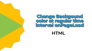 Change background color at regular time interval onPageLoad in Javascript HTML