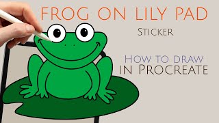 How to Draw a Frog | Drawing for Frog on lily pad | Drawing for Kids Step by Step