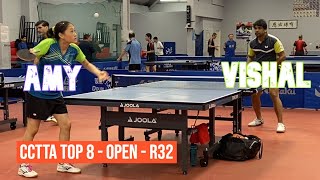 Vishal SURYAVANSHI [1503] vs Amy Zhao [880] - CCTTA Top8 Open - Round of 32 - 30 July 2023