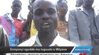 Ennyonyi egudde mu luguudo e Mityana