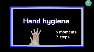 7 steps of hand hygiene. 5 moments of hand hygiene.#Handhygiene #7steps #5moments