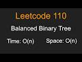 Balanced Binary Tree - Leetcode 110 - Python