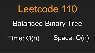 Balanced Binary Tree - Leetcode 110 - Python