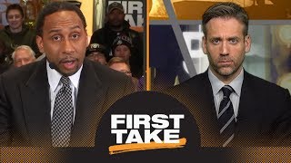 LeBron James open to meeting with Warriors? Stephen A. and Max debate | First Take | ESPN