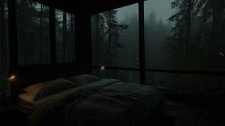 Cozy Cabin Retreat: Drift Off to Sleep with Calming Rain & Forest Ambience - Rain on Window