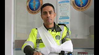 Jefe de Policía de Tránsito recibió 30 días de incapacidad tras ser arrollado por conductor