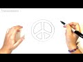 how to draw peace symbol peace symbol easy draw tutorial