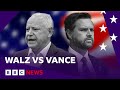 Tim Walz and JD Vance to face off in US VP debate | BBC News