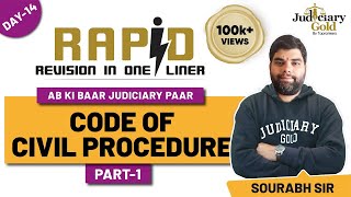 Code of Civil Procedure (Part 1) for Judiciary Exam Preparation | Rapid Revision in One Liners