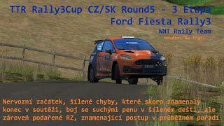 TTR Rally3Cup CZ/SK Round5 - 3 Etapa - Nervózní začátek, šílené chyby, boj na suchých pneu v dešti