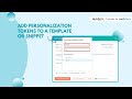 How to add personalization tokens to a template or snippet in HubSpot