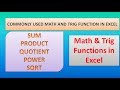 Math & Trig Functions in Excel,#9