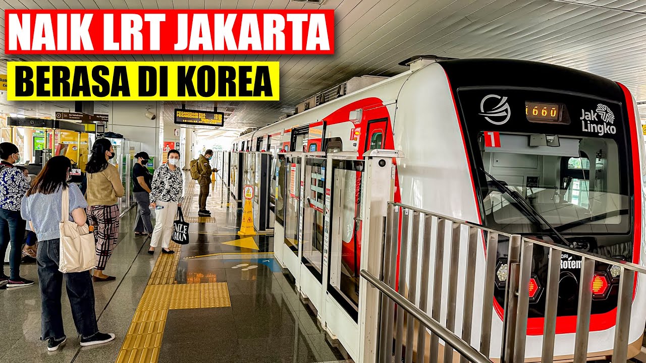 Naik LRT Jakarta Dari Stasiun LRT Pegangsaan Dua Kelapa Gading ...