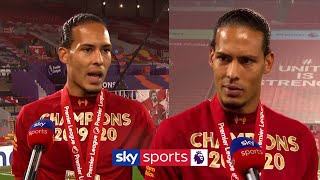 "No one can say anything!" | Virgil van Dijk gives brilliant interview as a Premier League champion