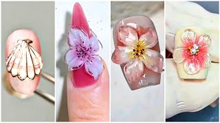 I Tried 3D Nail Art at Home / 3D Nail Art Designs at Home / 3D Flowers Nail Art