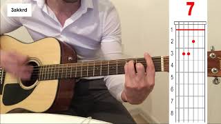 Seether - Driven Under Acoustic Guitar Cover Tutorial / How to play guitar / Как играть на гитаре