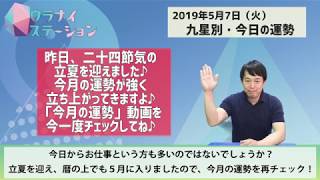 今日の運勢・2019年5月7日【九星気学風水＋易で開運！】ー社会運勢学会認定講師：石川享佑監修