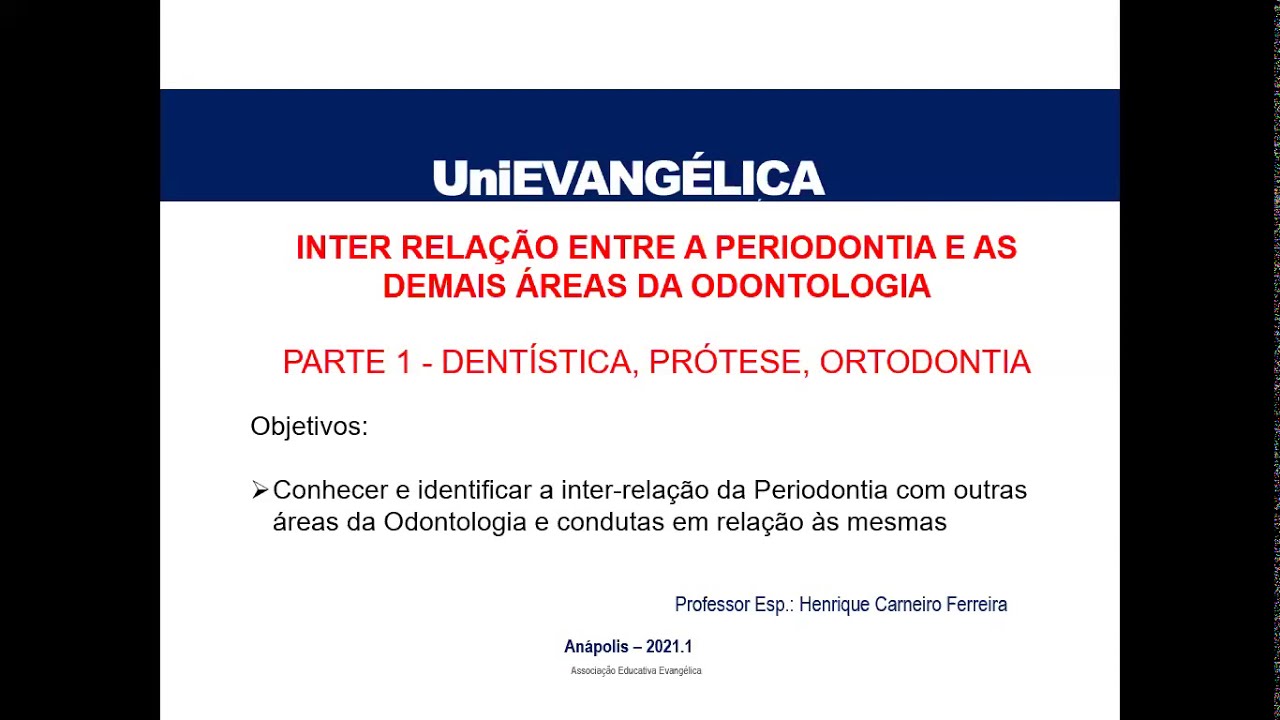 INTER RELAÇÃO PERIODONTIA X DENTÍSTICA X PRÓTESE X ORTODONTIA - YouTube