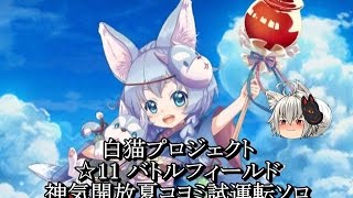 【白猫プロジェクト】神気解放夏コヨミ試運転 バトルフィールドソロ