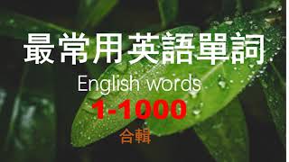 1000 最常用英语单词 1-1000 合辑｜背单词简单高效｜Sophia English