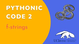 Pythonic code 2: f-strings