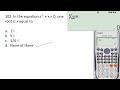 problem no. 102. finding one root in quadratic equation