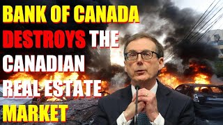 Bank Of Canada Destroys The Canadian Real Estate Market - Huge 1% Rate increase - Market is Crashing