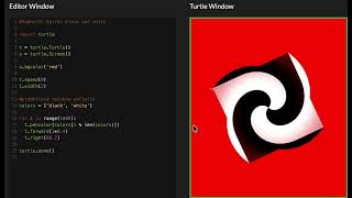 Hypnotic Spiral #Spiral #python #turtle #programming