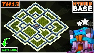 NEW BEST! Town Hall 13 (TH13) Hybrid Base 2023 with Defense Replay - Clash of Clan