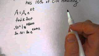 Carbon Dating - Example of exponential decay