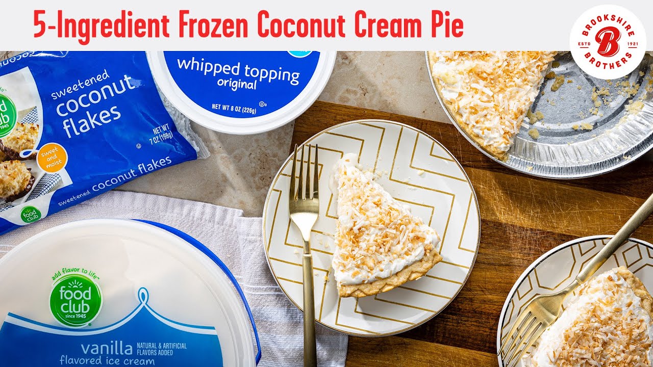 5 Ingredient Frozen Coconut Cream Pie BB - YouTube