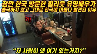 잠깐 한국 방문한 헐리웃 유명배우가 출국하지 않고 그대로 한국에 머물다 발견된 이유