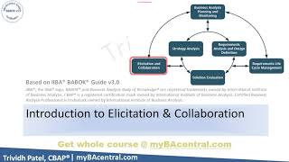 IIBA BABOK v3 - Elicitation and Collaboration  | IIBA CBAP CCBA ECBA Business Analysis Certification