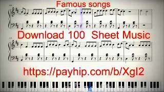 100 Sheet Music (unique collection of piano) + Download