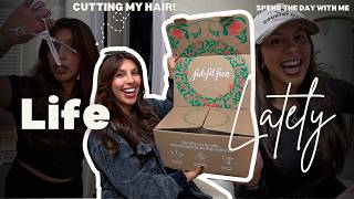 LIFE LATELY!! Cutting My Hair At Home, Winter FAB FIT FUN Unboxing, + Pregnancy Essentials Basket!