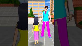 Ghost looks at the girl see the girl 😯#shorts #sakuraschoolsimulator #shortvideo #sakura