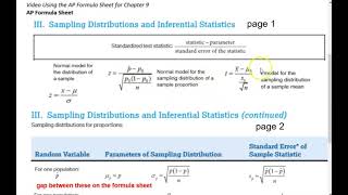 Using the AP Formula Sheet for Chapter 9
